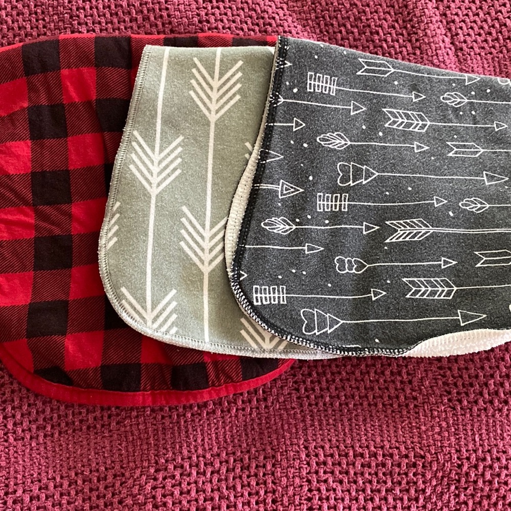 3 burp rags